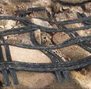 Macro toothing for geosynthetics Detailed view of macro toothing for geosynthetics