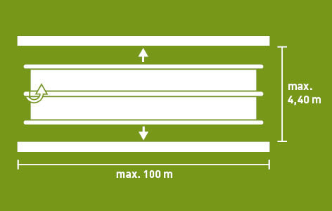 Lubratec calf ventilation with maximum dimensions for optimum stable climate in calf rearing