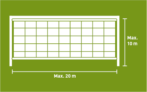 Lubratec folding front with marked maximum dimensions - Effective closure for wide gates and access roads in agriculture