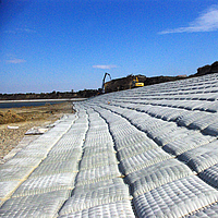 Area with Incomat® Flex concrete mats filled with concrete