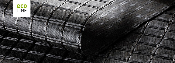 Sustainable strength with HaTelit C 40/17 eco - Quality and environmental compatibility "Made in Germany HaTelit C 40/17 eco Reinforcing mesh made from 100% recycled PET and ultra-lightweight non-woven fabric.