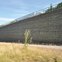 Gabion at dam widening in Germany