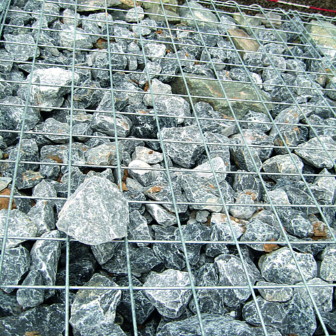 Pressure-stable, frost-proof stone filling - Huesker Gabion Construction Kit Pressure-stable, frost-proof stone filling - Gabion Components - Huesker Products