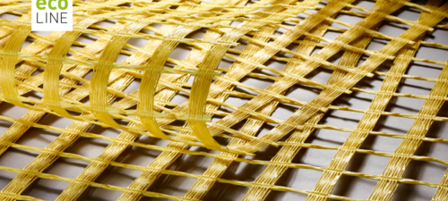 Sustainable protection with Minegrid eco: 100% Recycled PET for Mining Recycled PET geogrid Minegrid eco with yellow color coding