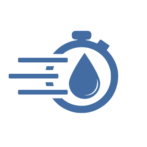 Fast reaction kinetics - Filters large amounts of water in the shortest possible time