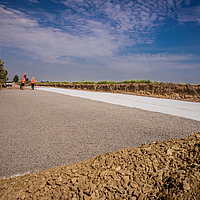 Stabilenka geotextile for reinforcing the embankment contact surface