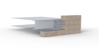 Efficient wall construction with Fortrac Block System