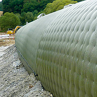 Close-up view of the pipeline protection provided by the Incomat® Pipeline Cover