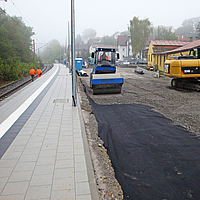 Job site demonstrates effective base course reinforcement with Basetrac® Nonwoven Geofabric
