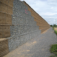 Fortrac Gabion for the noise barrier in Germany