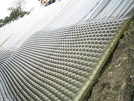 Incomat concrete mats installed for waterproofing and rehabilitation of spillways and channels