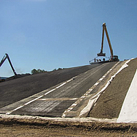 Mineral drainage layers replaced by HUESKER geosynthetics