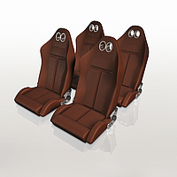 Seats in a car, high-quality textiles for seat suspension