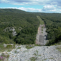 Fortrac 3D geogrid in use for the stabilization of a slope