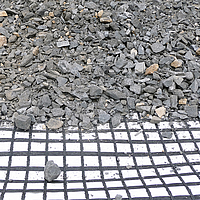  Close-up of Basetrac® Duo-C geocomposite and ballast