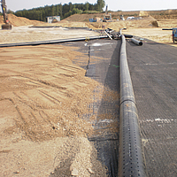 Groundwater protection on construction sites: HUESKER basic waterproofing in use