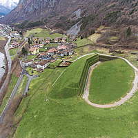 Avalanche protection wall in Italy with Fortrac Nature