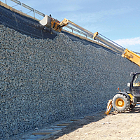 Fortrac Gabion at the ramp in Romania