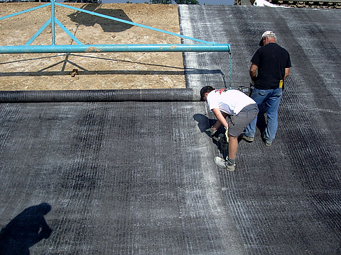 Surface treatment of a slope