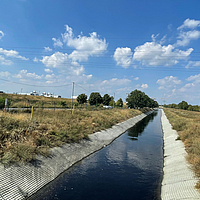 Sewer rehabilitation in Waßmannsdorf with Incomat® Standard concrete mat